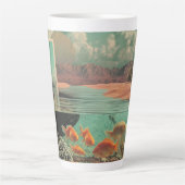Surrealer Eingang in der Wüste mit Unterwasser Milchtasse (Vorderseite)