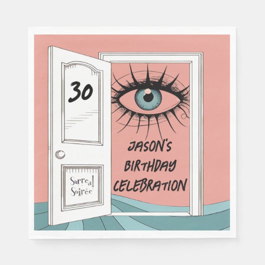 Surrealer Geburtstag, 30. Surrealismus Serviette (Vorderseite)