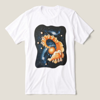 Surrealer himmlischer Muschel-T-Shirt mit kosmisch Tri-Blend Shirt