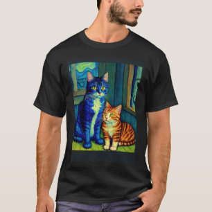 Surrealer impressionistischer Katzen-Impressionism T-Shirt