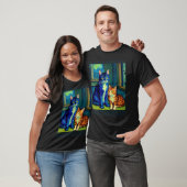 Surrealer impressionistischer Katzen-Impressionism T-Shirt (Unisex)