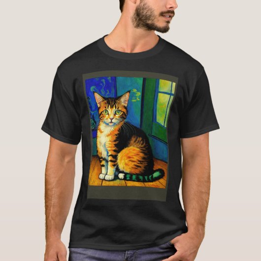Surrealer impressionistischer Katzen-Impressionism T-Shirt (Vorderseite)