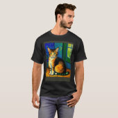Surrealer impressionistischer Katzen-Impressionism T-Shirt (Vorne ganz)