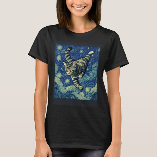 Surrealer impressionistischer Katzen-Impressionism T-Shirt (Vorderseite)