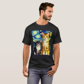 Surrealer impressionistischer Katzen-Impressionism T-Shirt (Vorne ganz)