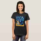 Surrealer impressionistischer Katzen-Impressionism T-Shirt (Vorne ganz)