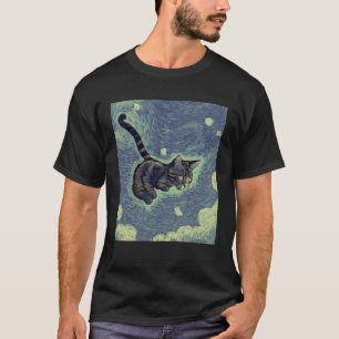 Surrealer impressionistischer Katzenimpressionismu T-Shirt