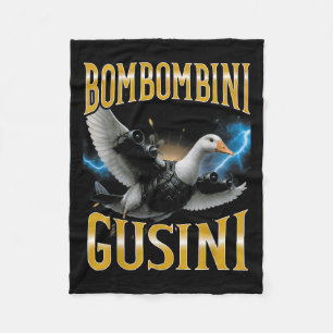 Surrealer italienischer Brainrot-Meme-Bombombini-G Fleecedecke