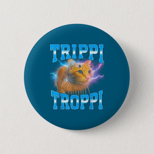 Surrealer italienischer Brainrot-Meme-Trip-Trop-Ka Button (Vorderseite)