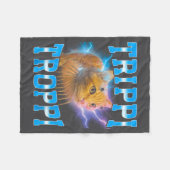 Surrealer italienischer Brainrot-Meme-Trip-Trop-Ka Fleecedecke (Vorderseite (Horizontal))