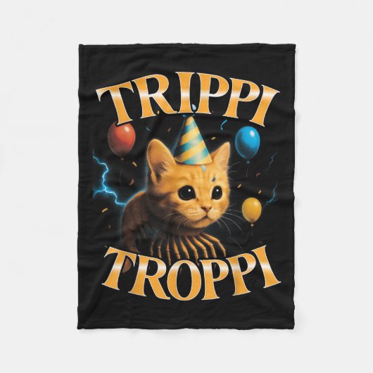 Surrealer italienischer Brainrot-Meme-Trippi-Tropp Fleecedecke (Vorderseite)