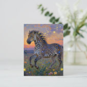Surrealer Leopard-Pferd-Hybrid Postkarte (Stehend Vorderseite)