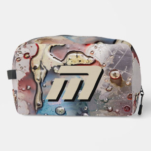 Surrealer metallischer Fluid-Art-Pouch mit individ Waschbeutel