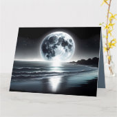 Surrealer Monsun über ruhiger Meeresküste Karte (Gelbe Blume)