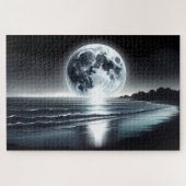 Surrealer Monsun über ruhiger Meeresküste Puzzle (Horizontal)