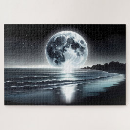 Surrealer Monsun über ruhiger Meeresküste Puzzle
