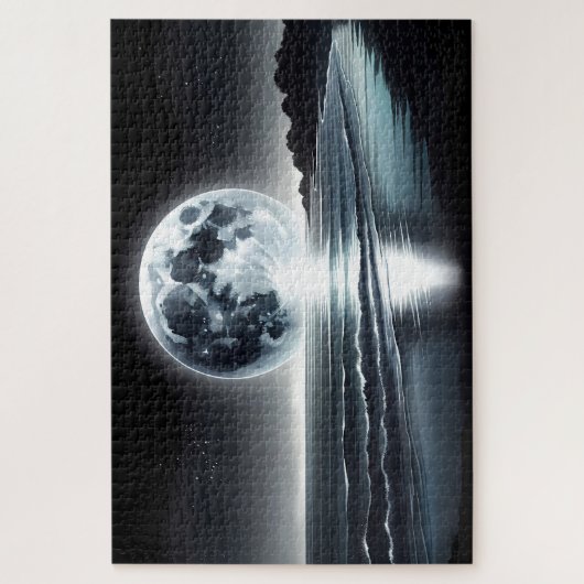 Surrealer Monsun über ruhiger Meeresküste Puzzle (Vertikal)