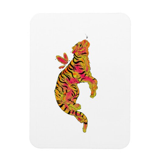 Surrealer Neon-Tiger Magnet (Vertikal)