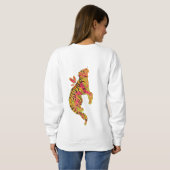 Surrealer Neon-Tiger Sweatshirt (Schwarz voll)