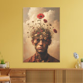 Surrealer Portrait-Garten des Geistes Leinwanddruck (Insitu (Wohnzimmer))