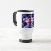 Surrealer psychedelischer Libellen-Flieger Reisebecher (Vorderseite Links)