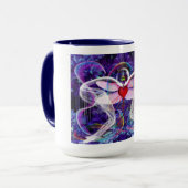 Surrealer psychedelischer Libellen-Flug Tasse (Vorderseite Links)