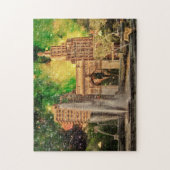 Surrealer quadratischer Park Washingtons, NYC Puzzle (Vertikal)