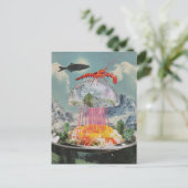 Surrealer Quallensalat-Collage Postkarte (Stehend Vorderseite)