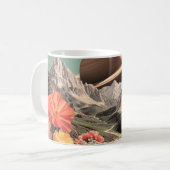 Surrealer Saturn über Bergtal Kaffeetasse (Vorderseite Links)