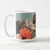 Surrealer Saturn über Mountain Valley Kaffeetasse (Links)