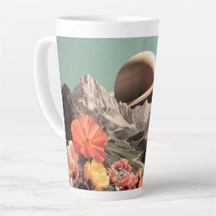 Surrealer Saturn über Mountain Valley Milchtasse
