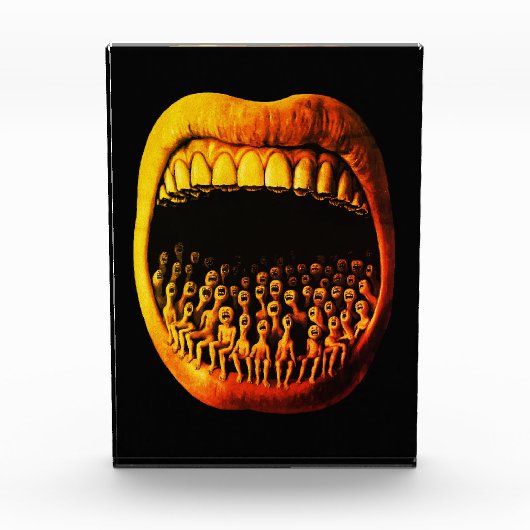 Surrealer Schrei Dark Expressionist Horror Figur Fotoblock (Vorderseite)