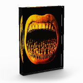 Surrealer Schrei Dark Expressionist Horror Figur Fotoblock (Links)