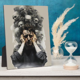 Surrealer Schrei - dunkle emotionale Abstrakte Mal Fotoplatte