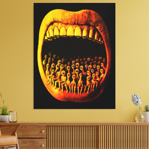Surrealer Schrei Dunkle expressionistische Horrorf Leinwanddruck