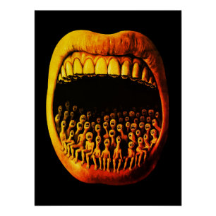 Surrealer Schrei Dunkle expressionistische Horrorf Poster