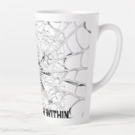 Surrealer Schwarz-Weiß-Löwe Web Motivationsbecher Milchtasse