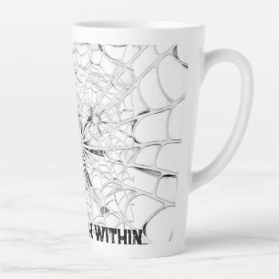 Surrealer Schwarz-Weiß-Löwe Web Motivationsbecher Milchtasse