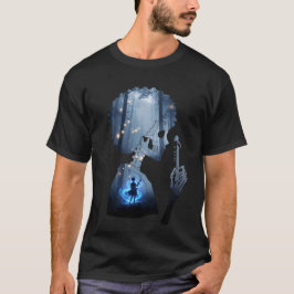 Surrealer Skelett-Gitarrist Dark Fantasy Art T-Shirt