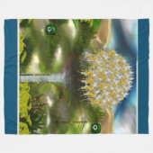 Surrealer Traum der Lüster Fleecedecke (Vorderseite (Horizontal))