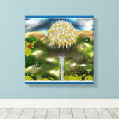 Surrealer Traum der Lüster Leinwanddruck (Insitu (Holzboden))