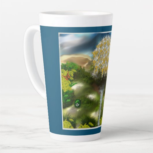 Surrealer Traum der Lüster Milchtasse (Linke Ecke)