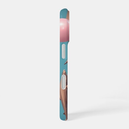 Surrealer Traumlandschaft mit Haien und Ballons iPhone 16 Hülle (Rechte Seite)