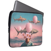 Surrealer Traumlandschaft mit Haien und Ballons Laptopschutzhülle (Vorne Rechts)