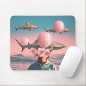 Surrealer Traumlandschaft mit Haien und Ballons Mousepad (Mit Mouse)