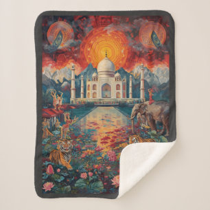 Surrealer Traumlandschaft Taj Mahal, lebendiges In Sherpadecke