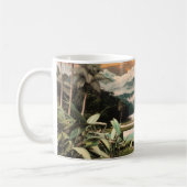 Surrealer tropischer Tal mit Palmen Kaffeetasse (Links)