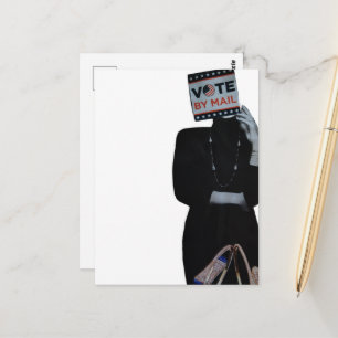 Surrealer Wahl-per-Post-Woman-Mixed-Media-Collage Postkarte