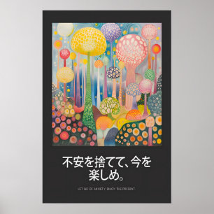 Surrealer Wald Kunstprint Psychodelisch Japanisch Poster