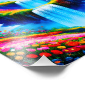 Surrealer Wasserfall-Fantasie-Kunst Fotodruck (Ecke)
